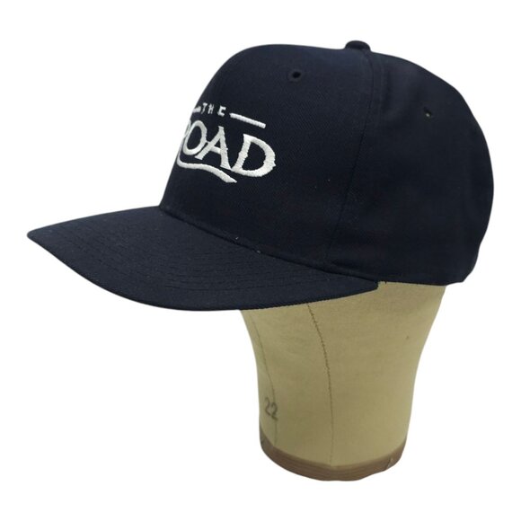 The Road Embroidered Snapback Cap Trucker Baseball Hat Yupoong Wool Blend Blue - Picture 2 of 13